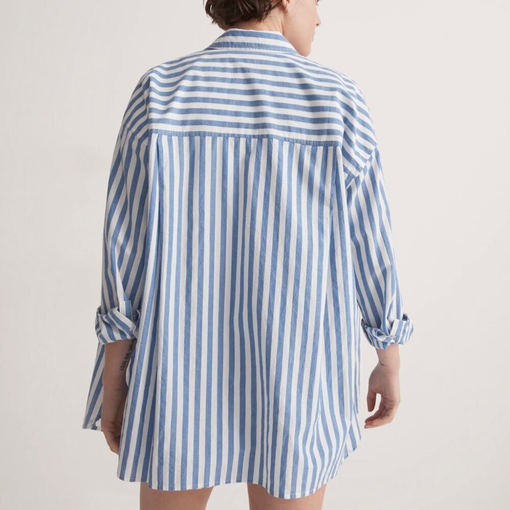Madewell Signature Poplin Oversized Shirt (XS) - Picture 2 of 5